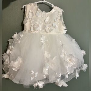 Ivory Floral Infant Dress